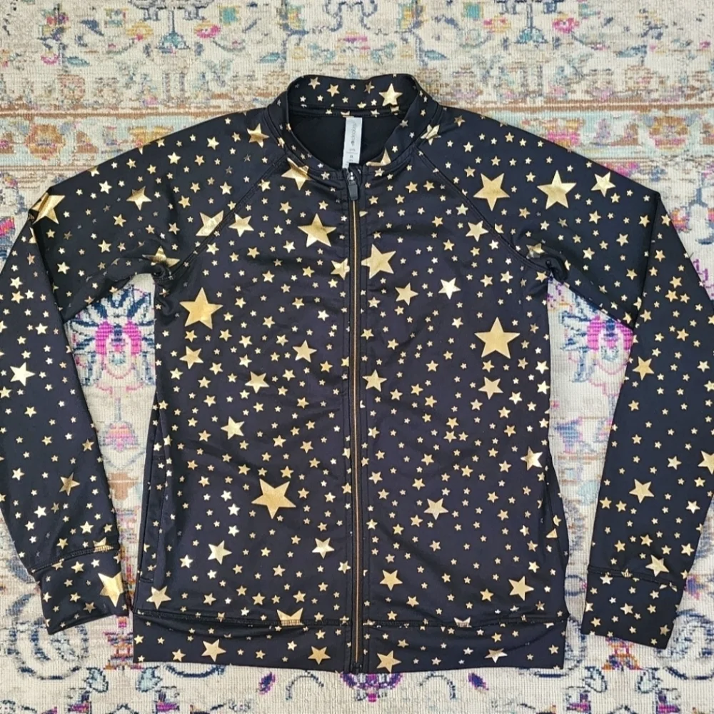 Ideology, Ultrasoft Girls Track Suit Size Small Black & Gold Jacket, sz XL